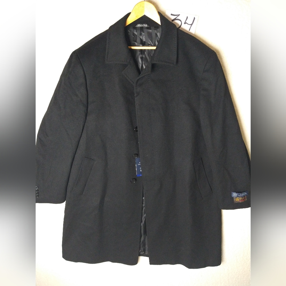 Giorgio Valentini Cashmere & Wool Long Coat Trench Peaky Blinders Men's Size 50